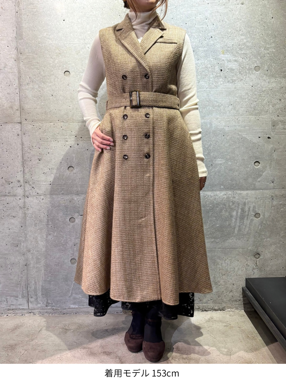 【サンプル】tailored sleeveless dress