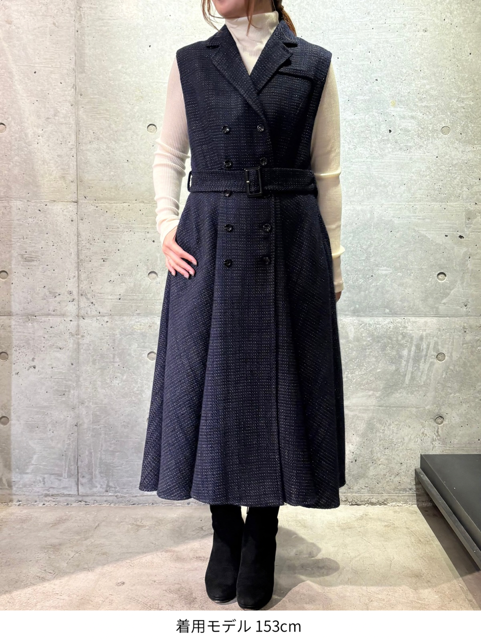 【B品】tailored sleeveless dress