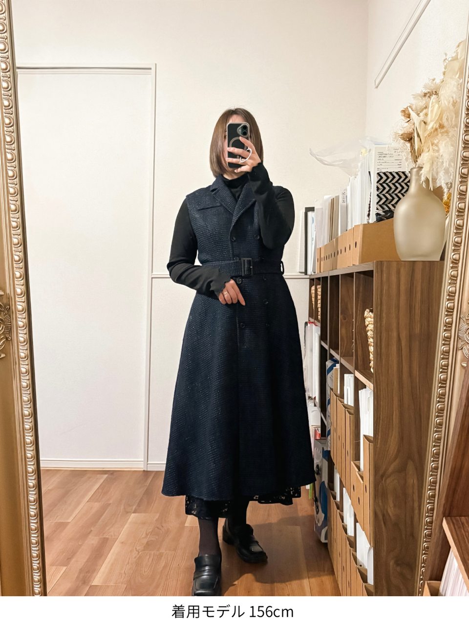【B品】tailored sleeveless dress