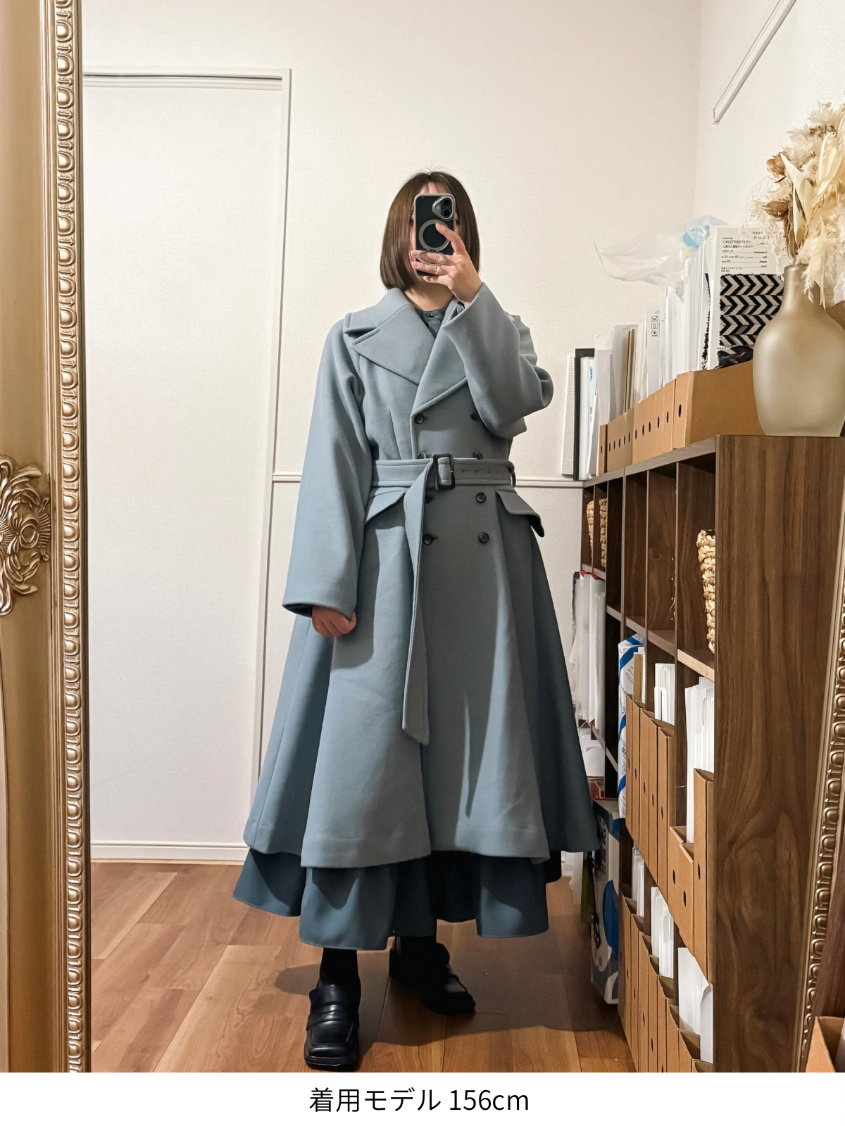 【サンプル】classic flare dress coat