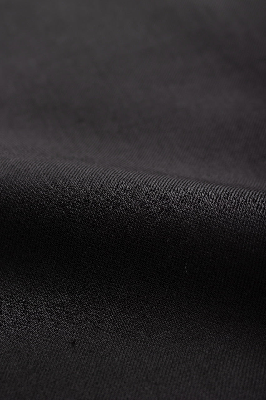 stand collar blouse / black