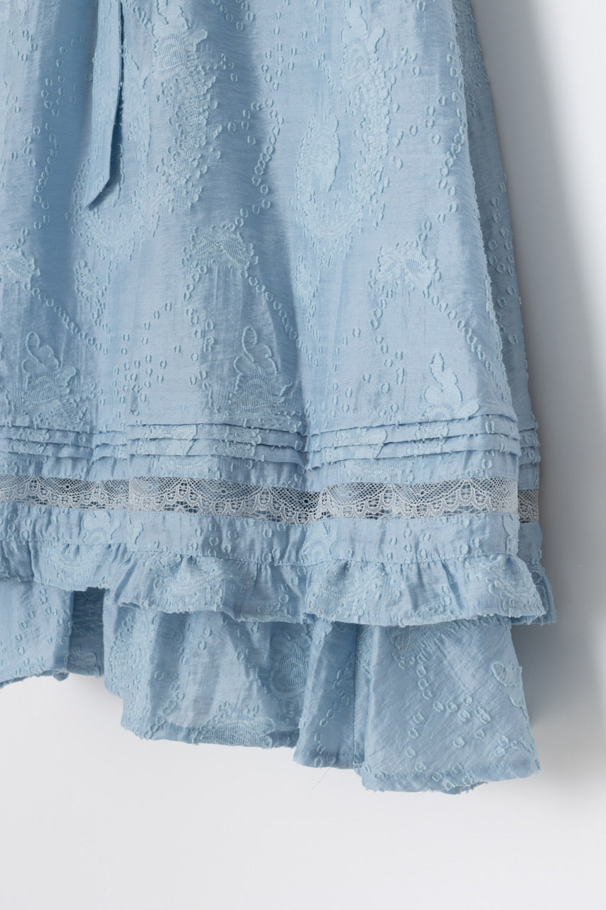 frill tiered skirt / powder blue