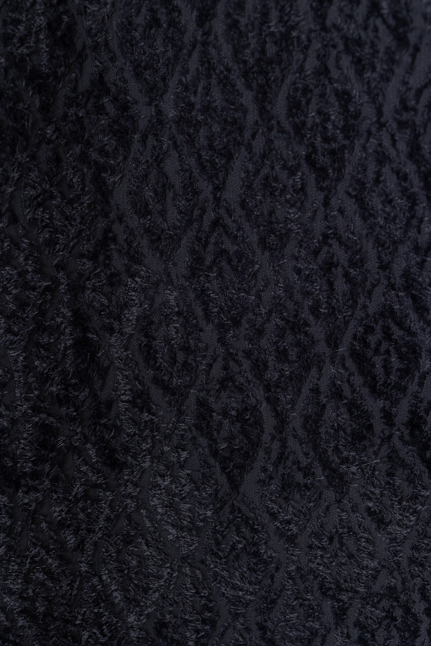shibafu jacquard polo shirt / navy