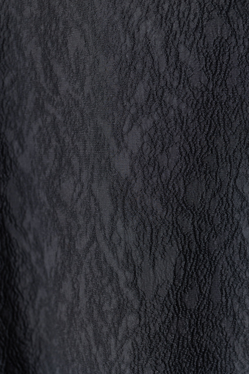jacquard gilet dress / black