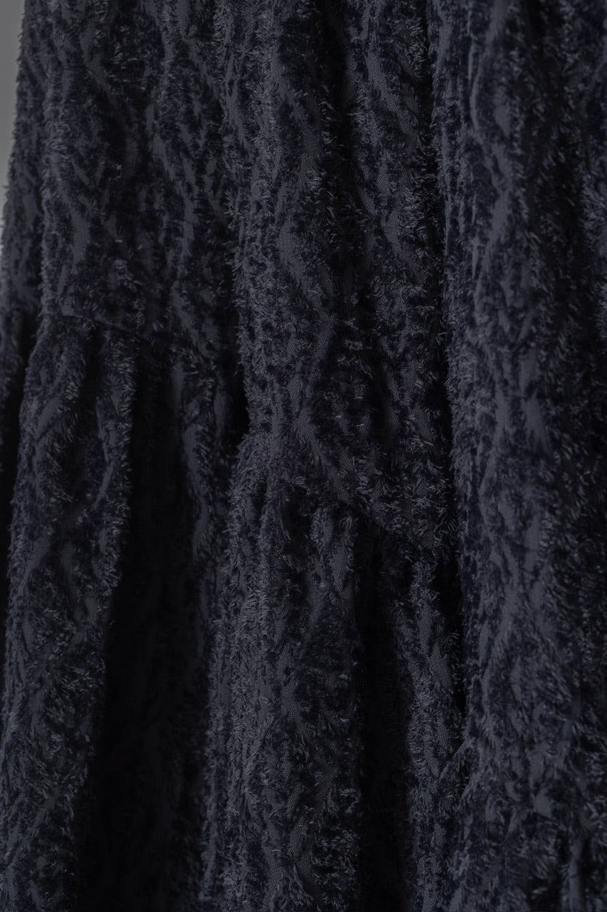 〈Mila〉shibafu jacquard gathered skirt / navy