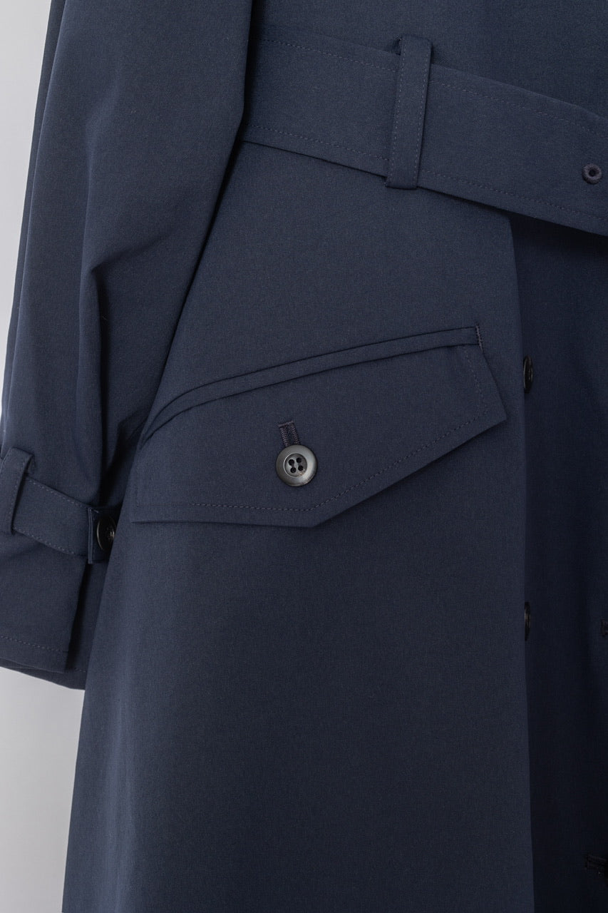 dress trench coat / navy