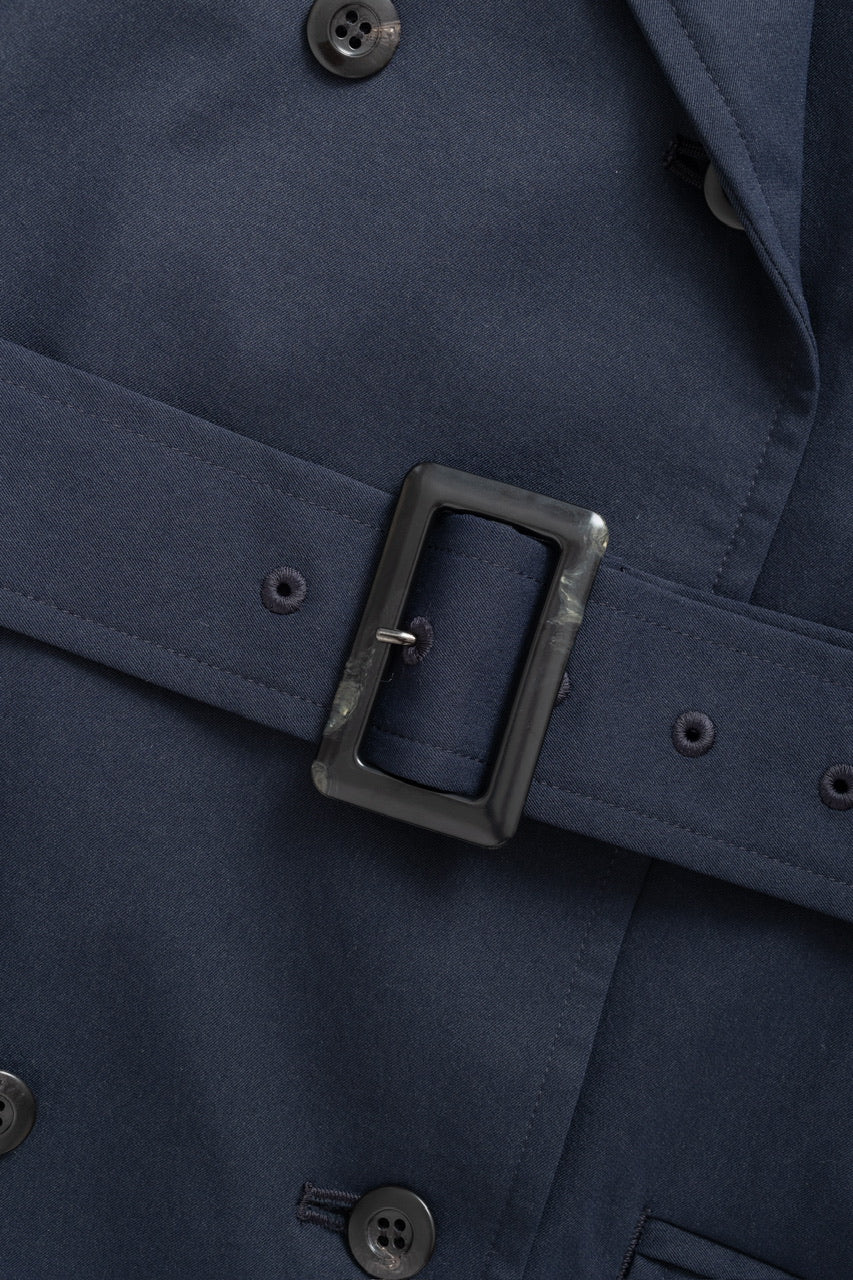 dress trench coat / navy