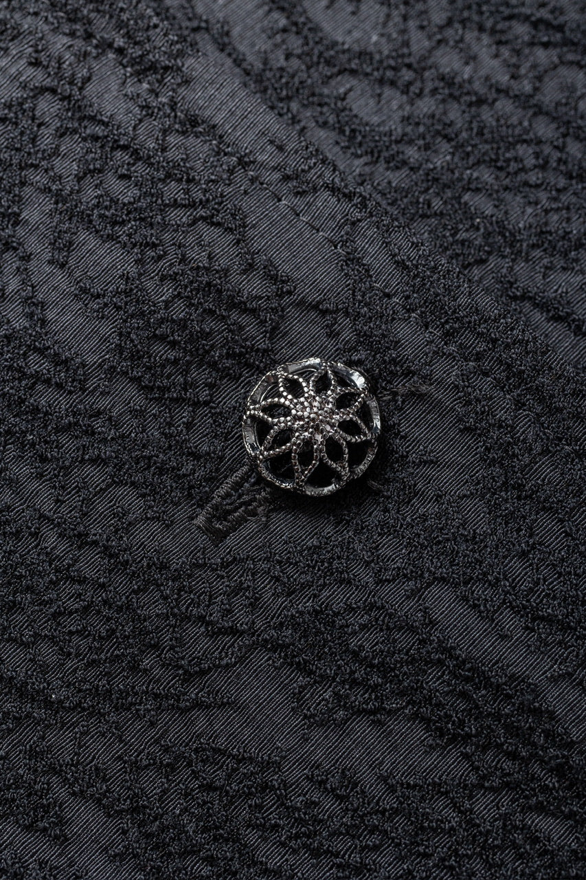 jacquard gilet dress / black