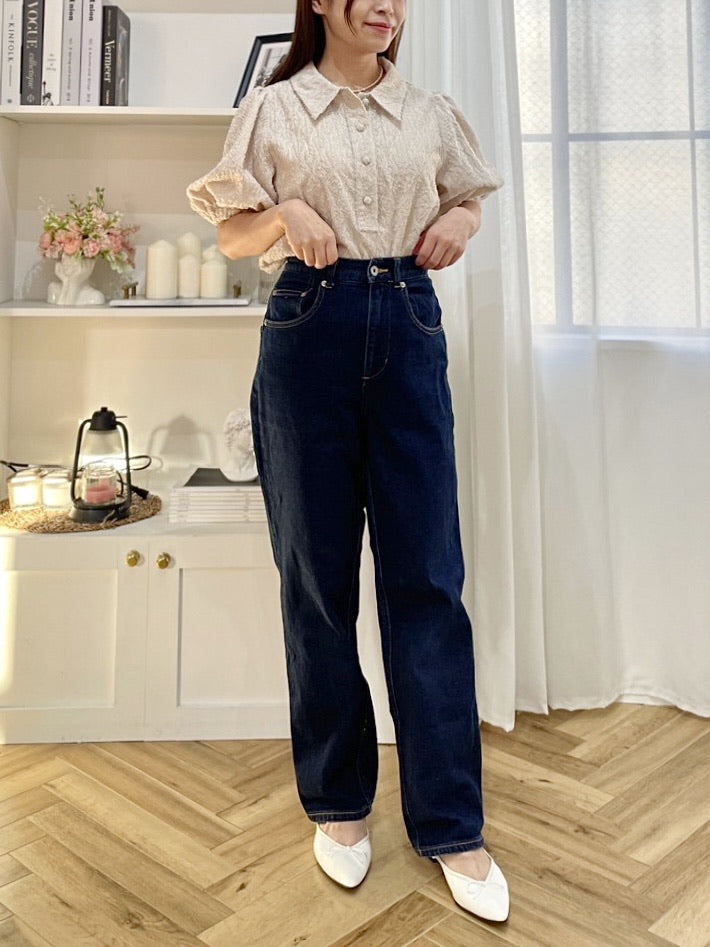 shibafu jacquard polo shirt / ecru