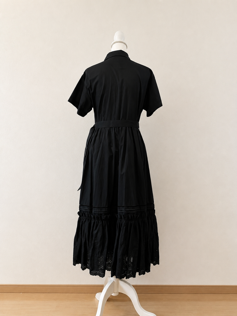 【B品】Giselle embroidery dress / black