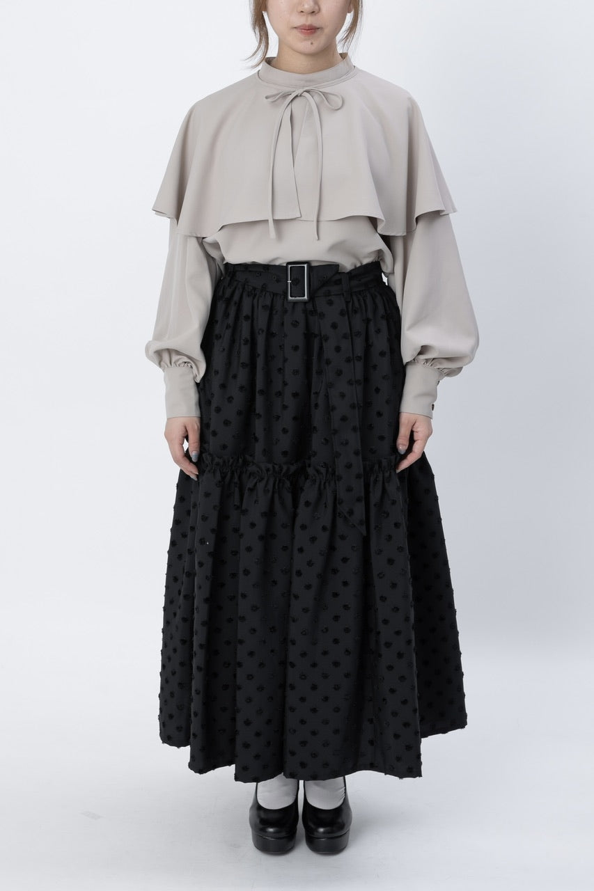 cape blouse / beige