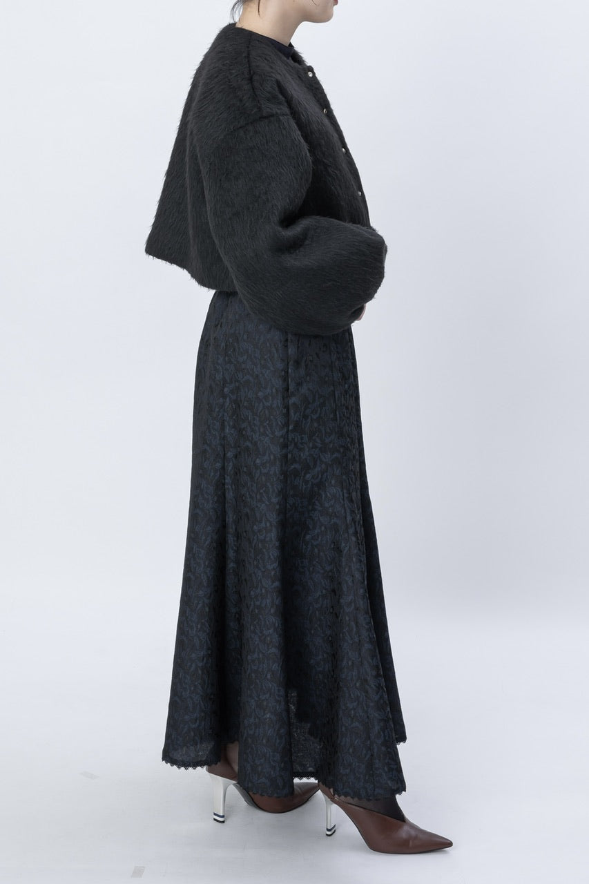 short shaggy jacket / black