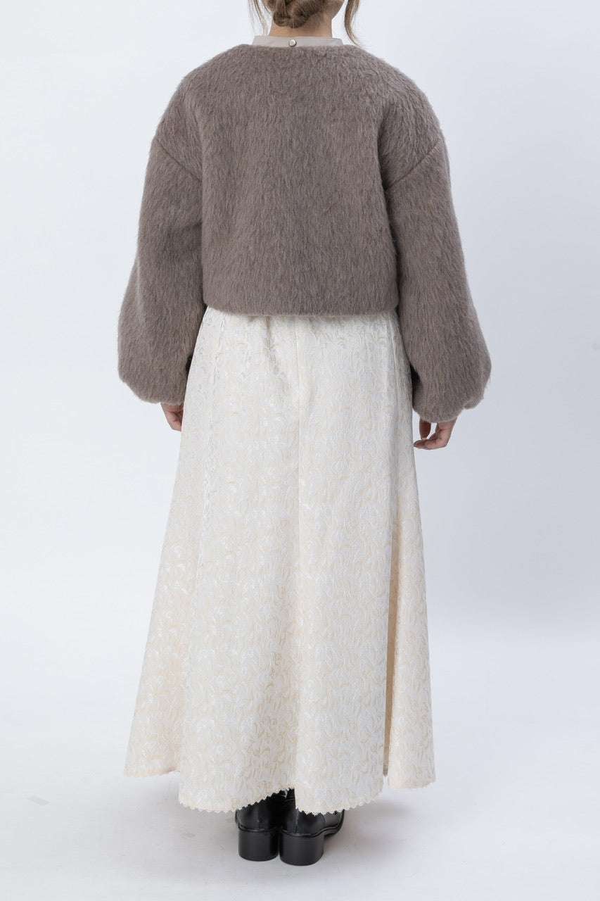 short shaggy jacket / mocha