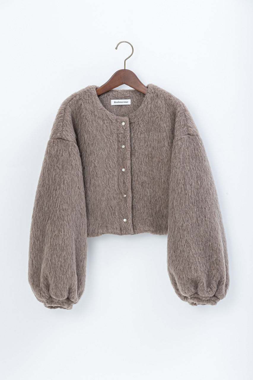 short shaggy jacket / mocha