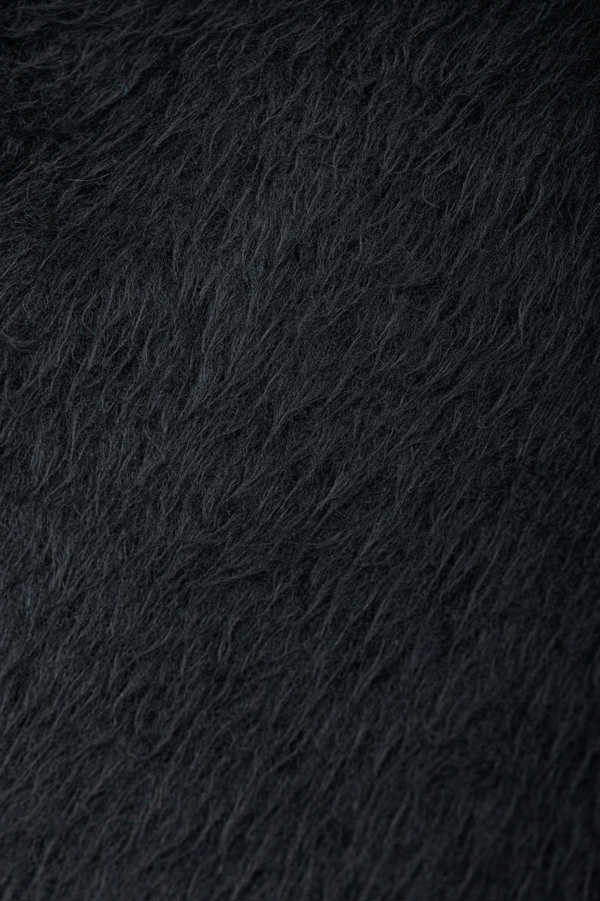 short shaggy jacket / black