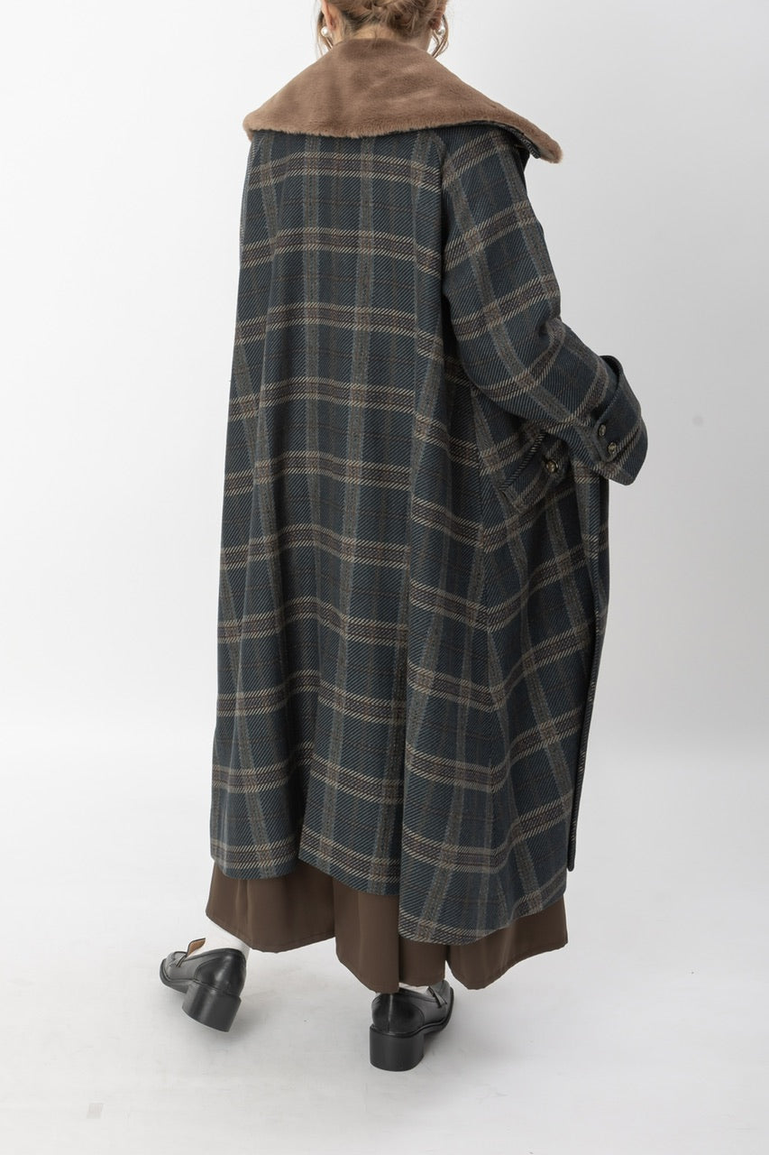 double breasted big collar coat