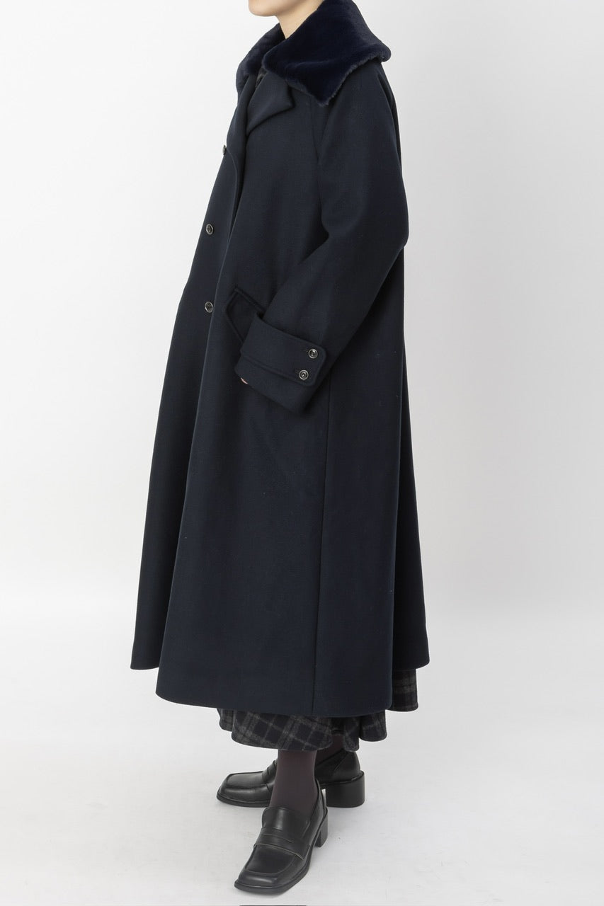 double breasted big collar coat