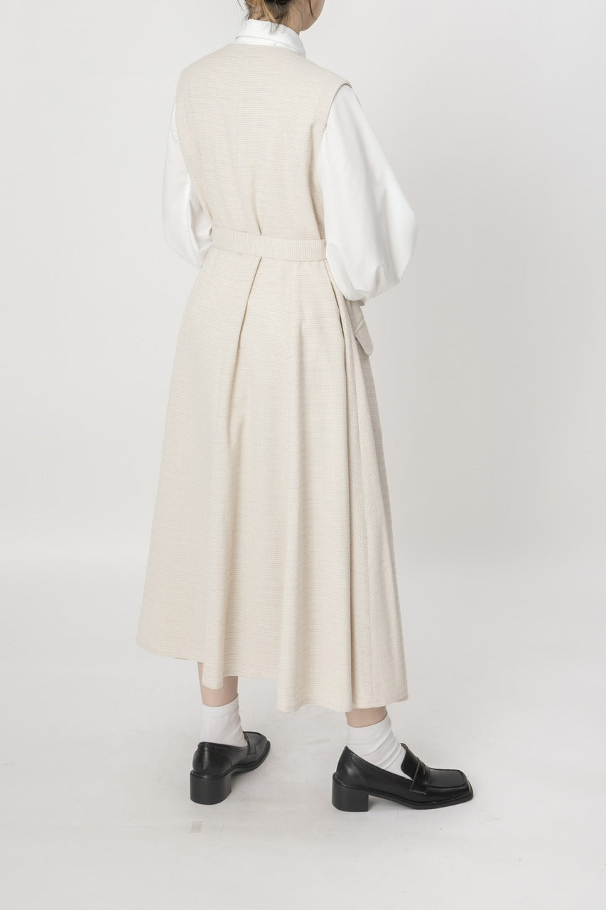 tweed gilet dress