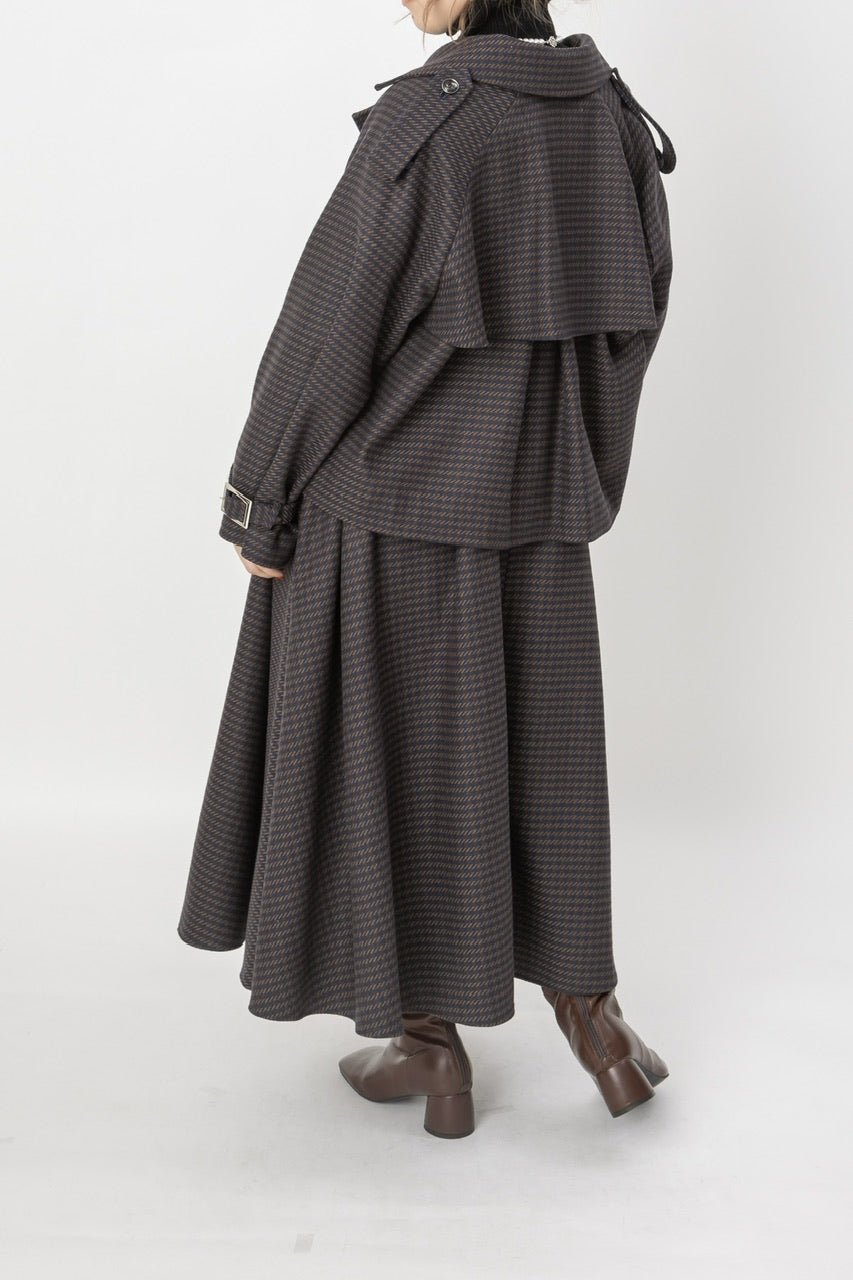 short trench coat / navy
