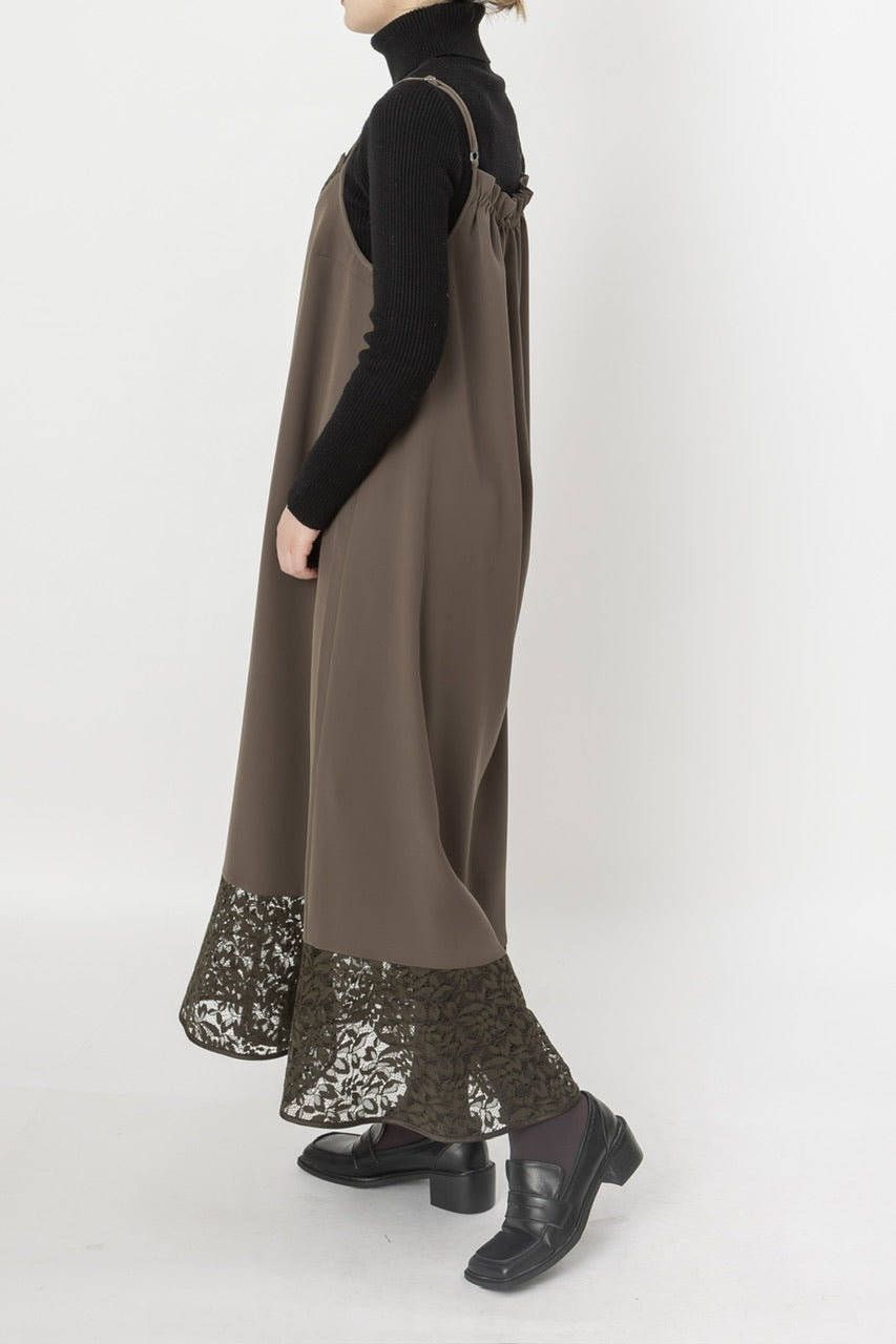 camisole dress / brown