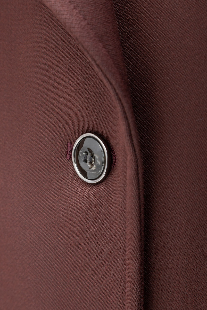 short trench coat / burgundy