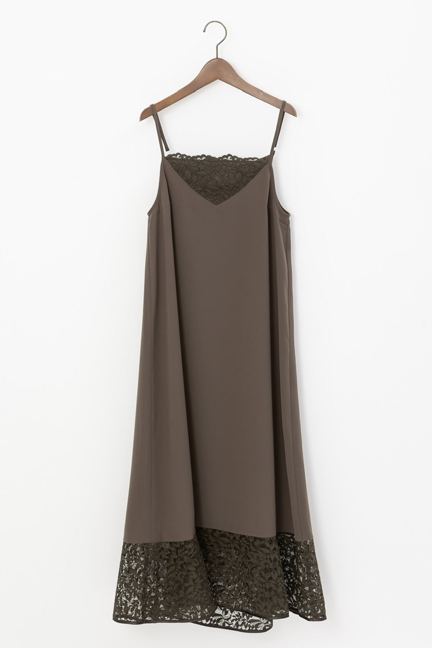 camisole dress / brown