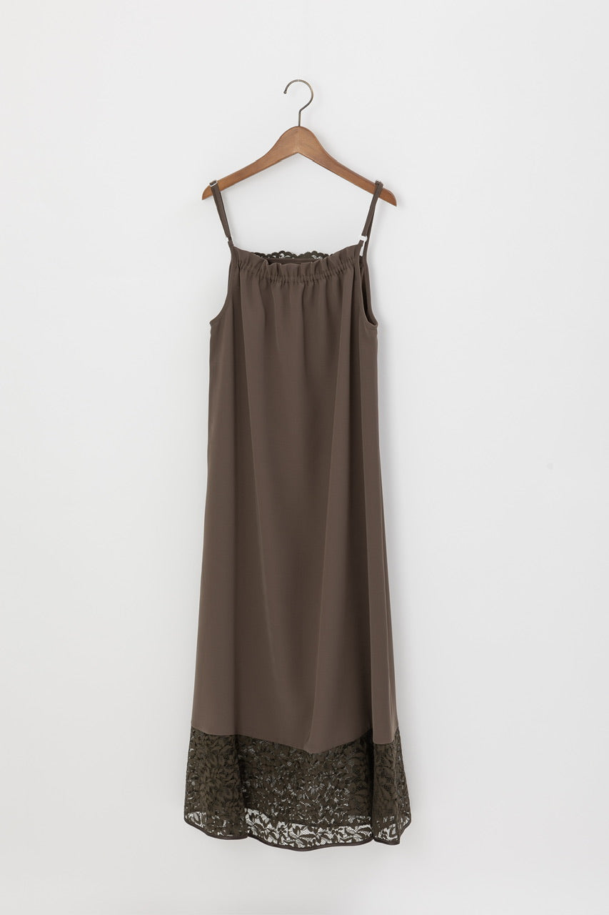 camisole dress / brown