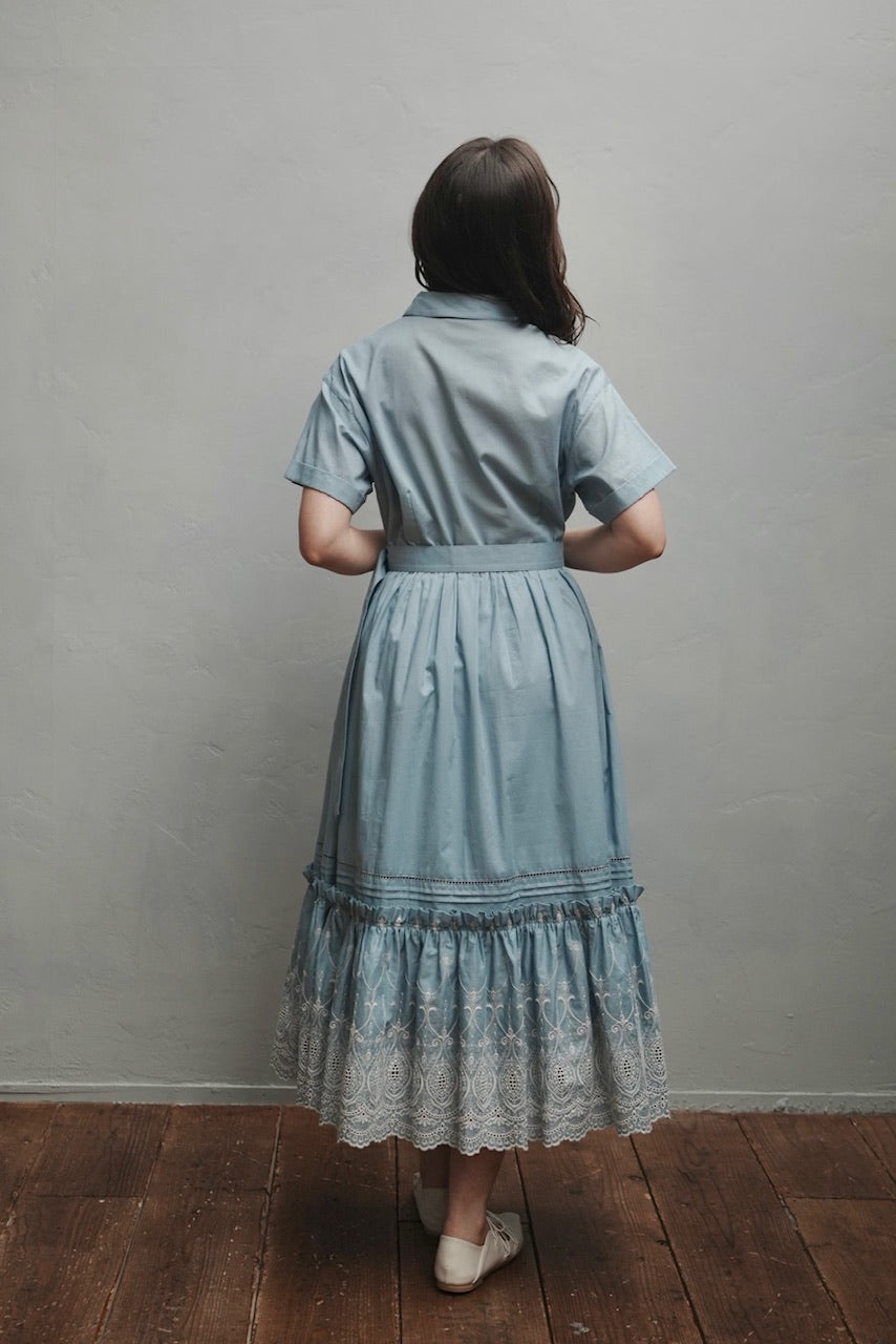 Giselle embroidery dress / skyblue