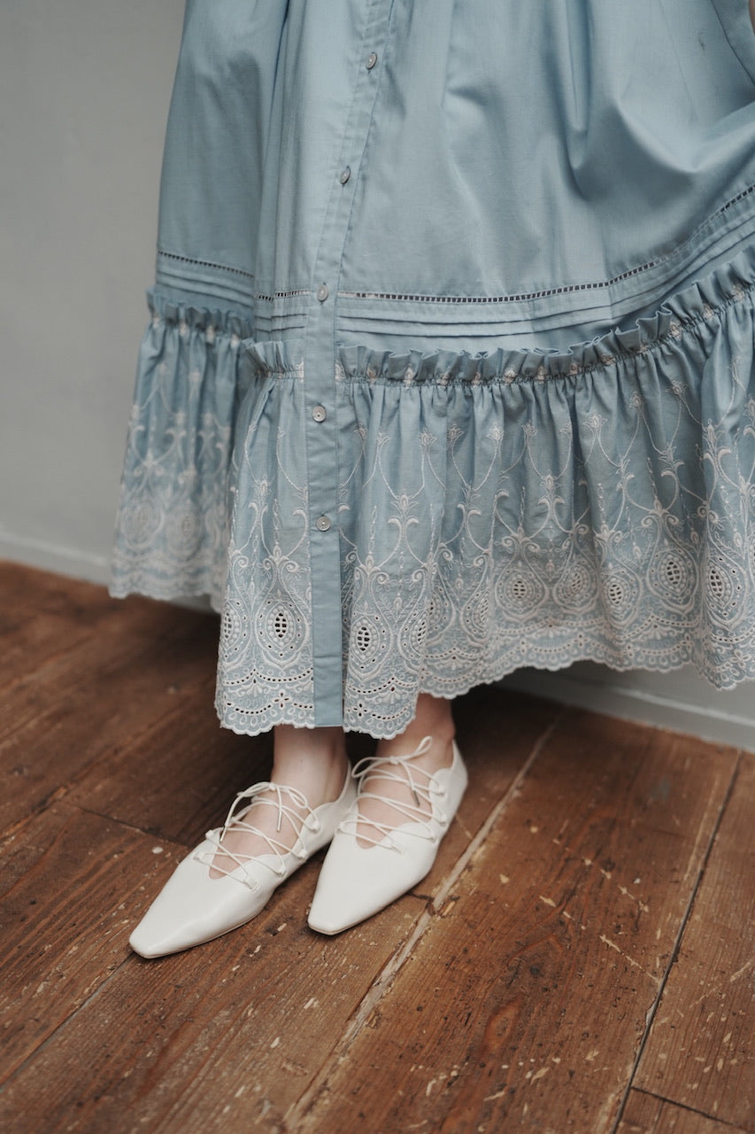 Giselle embroidery dress / skyblue