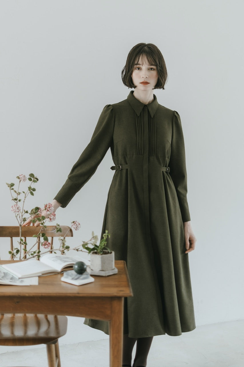 予約商品】Cecile dress / olive
