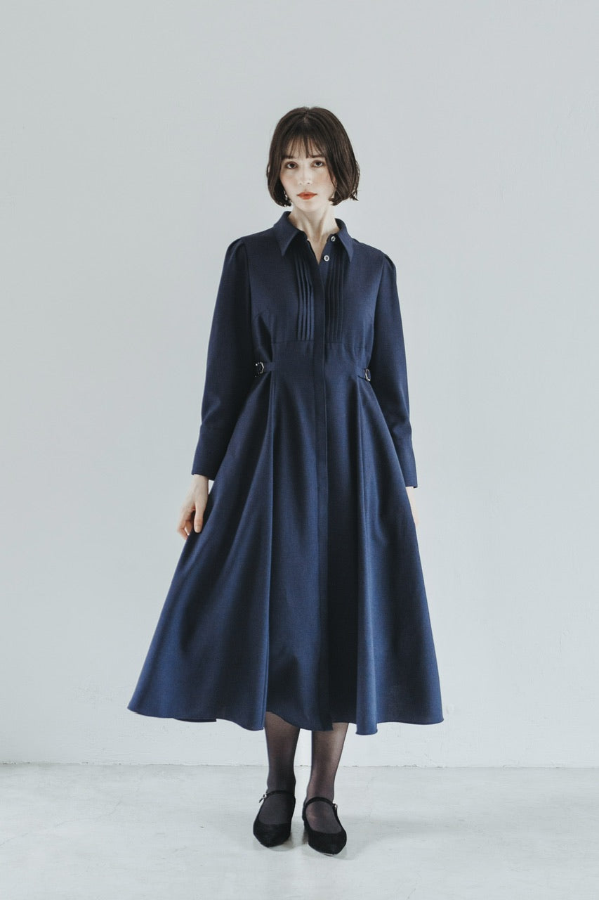 予約商品】Cecile dress / navy