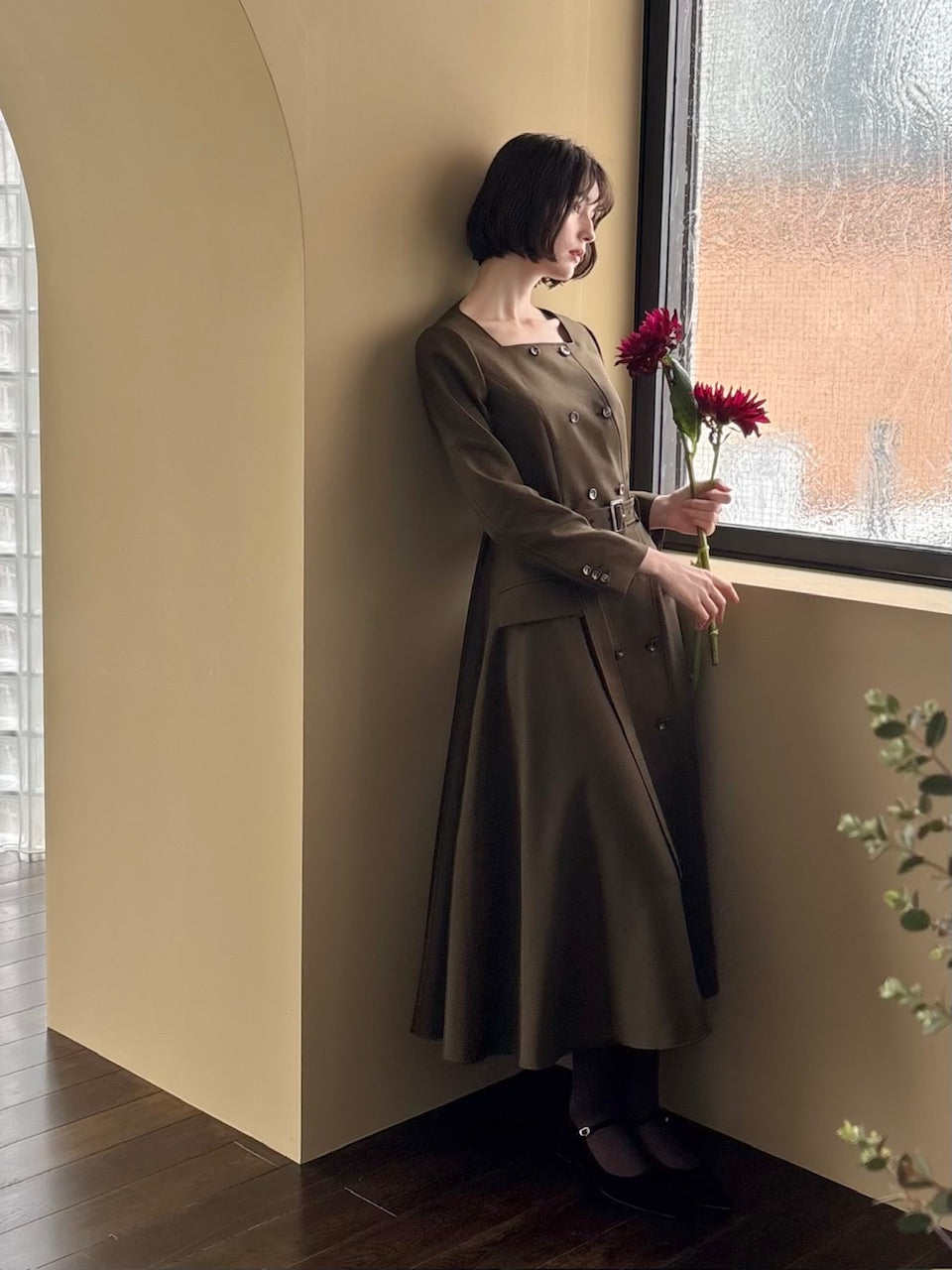 【予約商品】Camille dress / brown