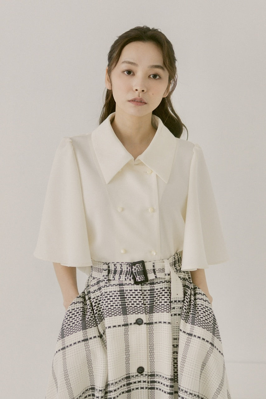 【サンプル】double button blouse