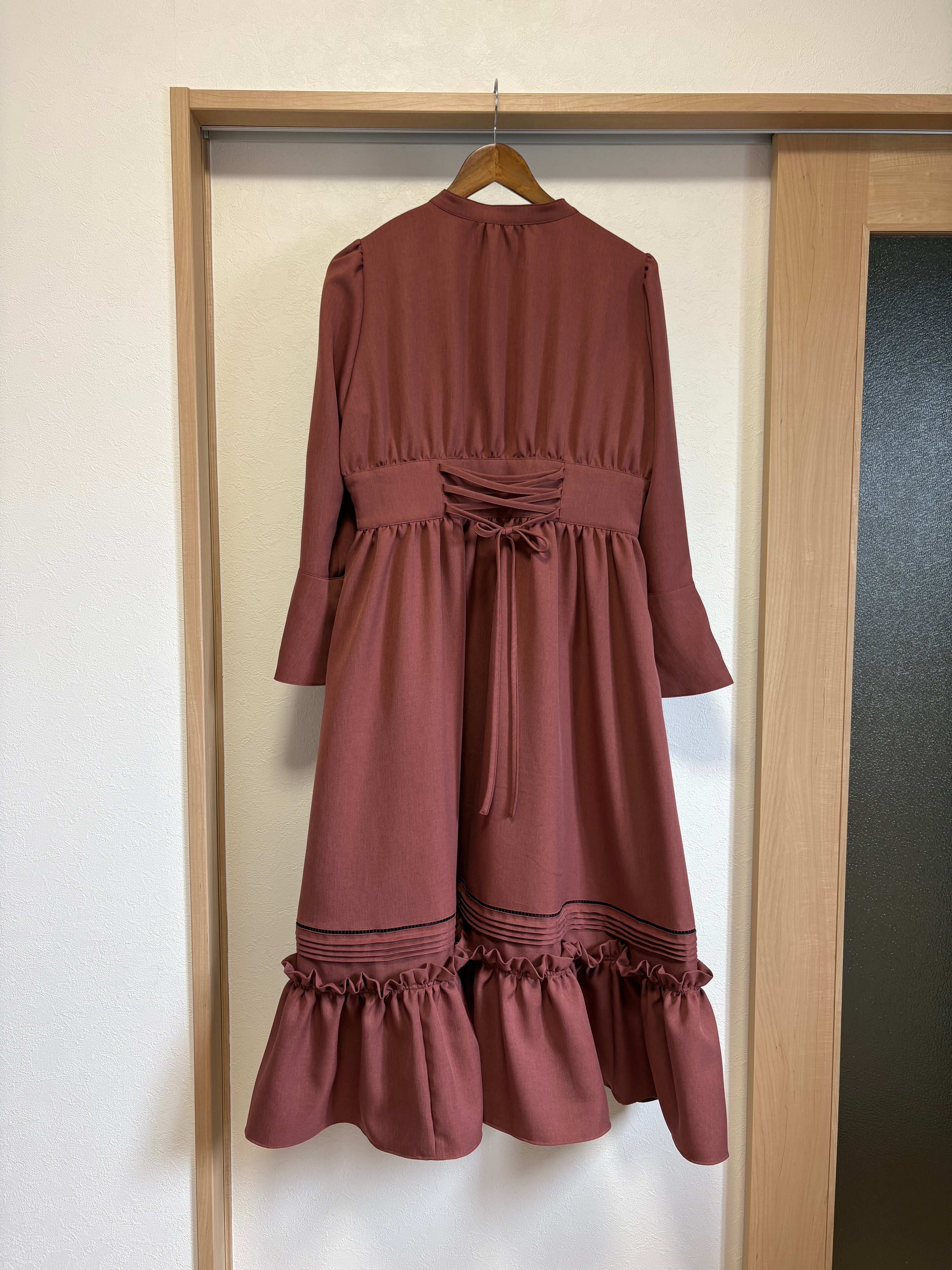 【B品】Chantal dress / brick red