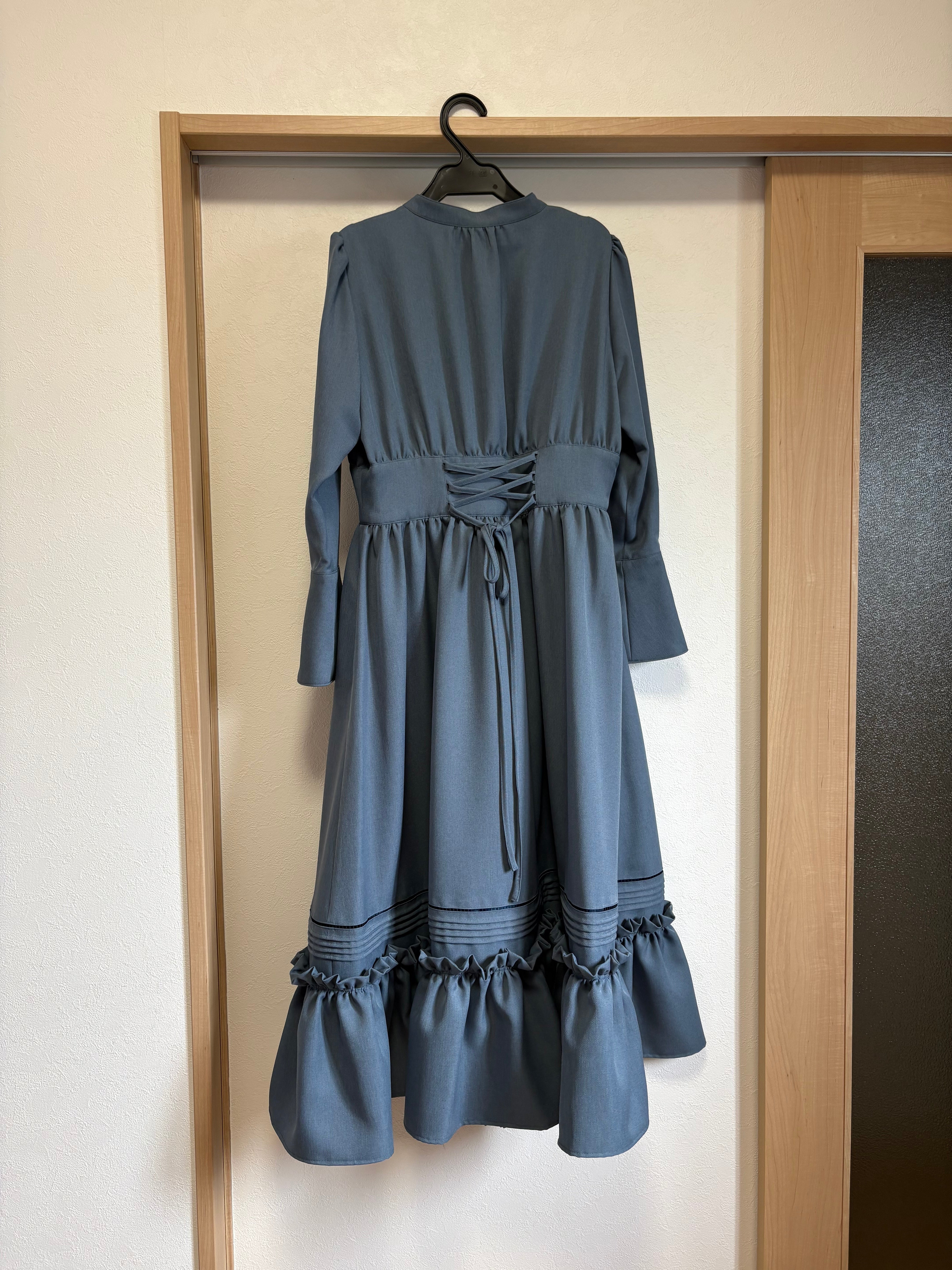 【B品】Chantal dress / smoky blue