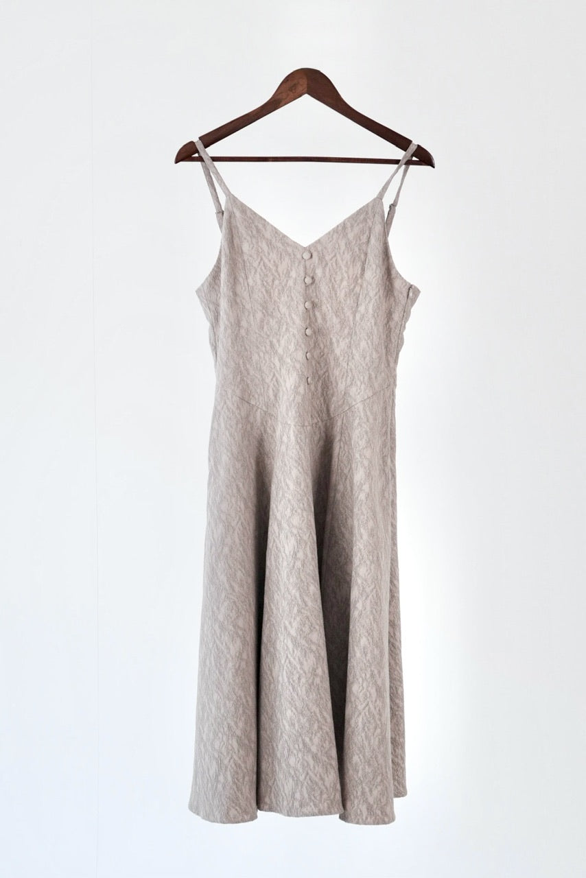 basque waist jacquard camisole dress【予約商品】