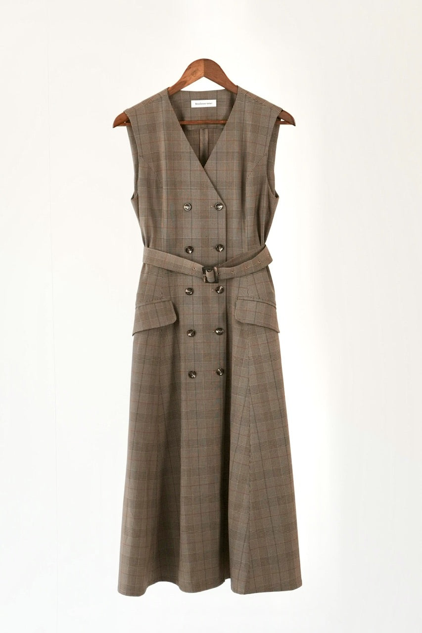 double breasted gilet dress