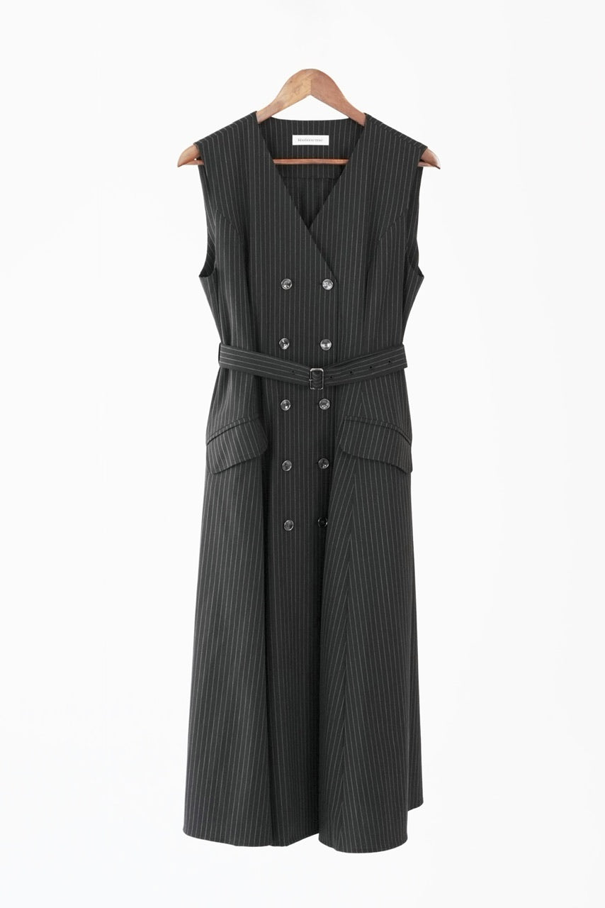 double breasted gilet dress