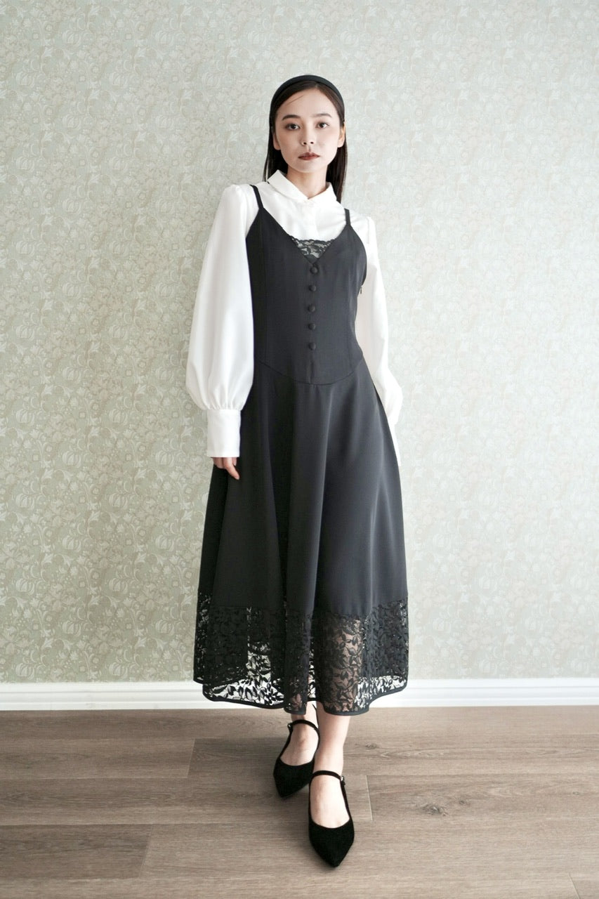 basque waist camisole dress