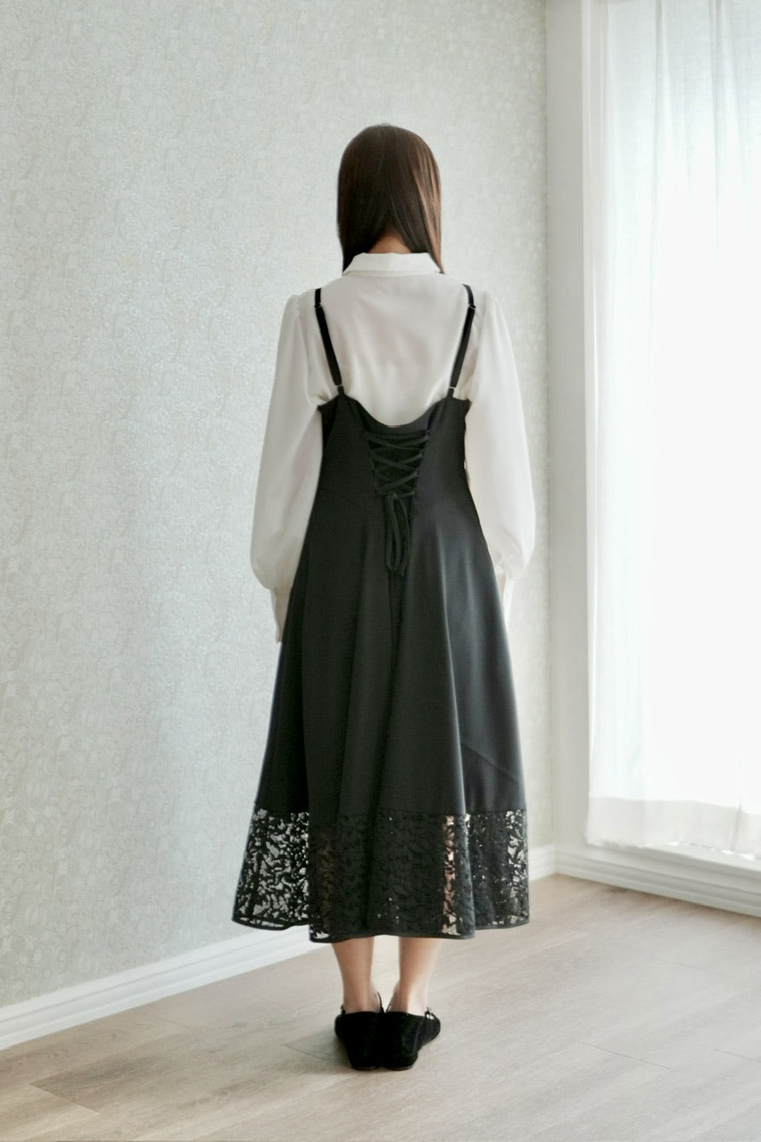 basque waist camisole dress【予約商品】