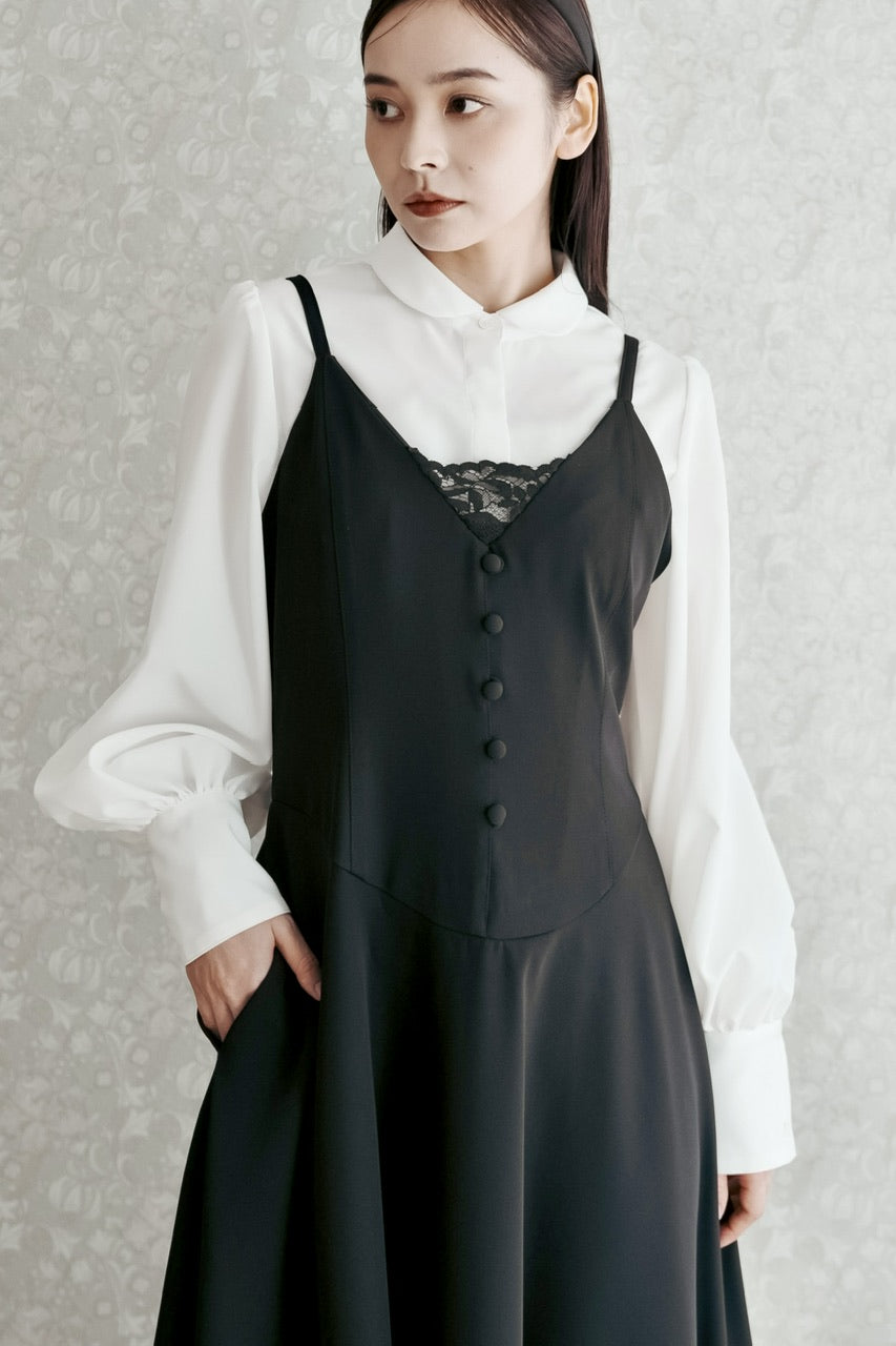 basque waist camisole dress