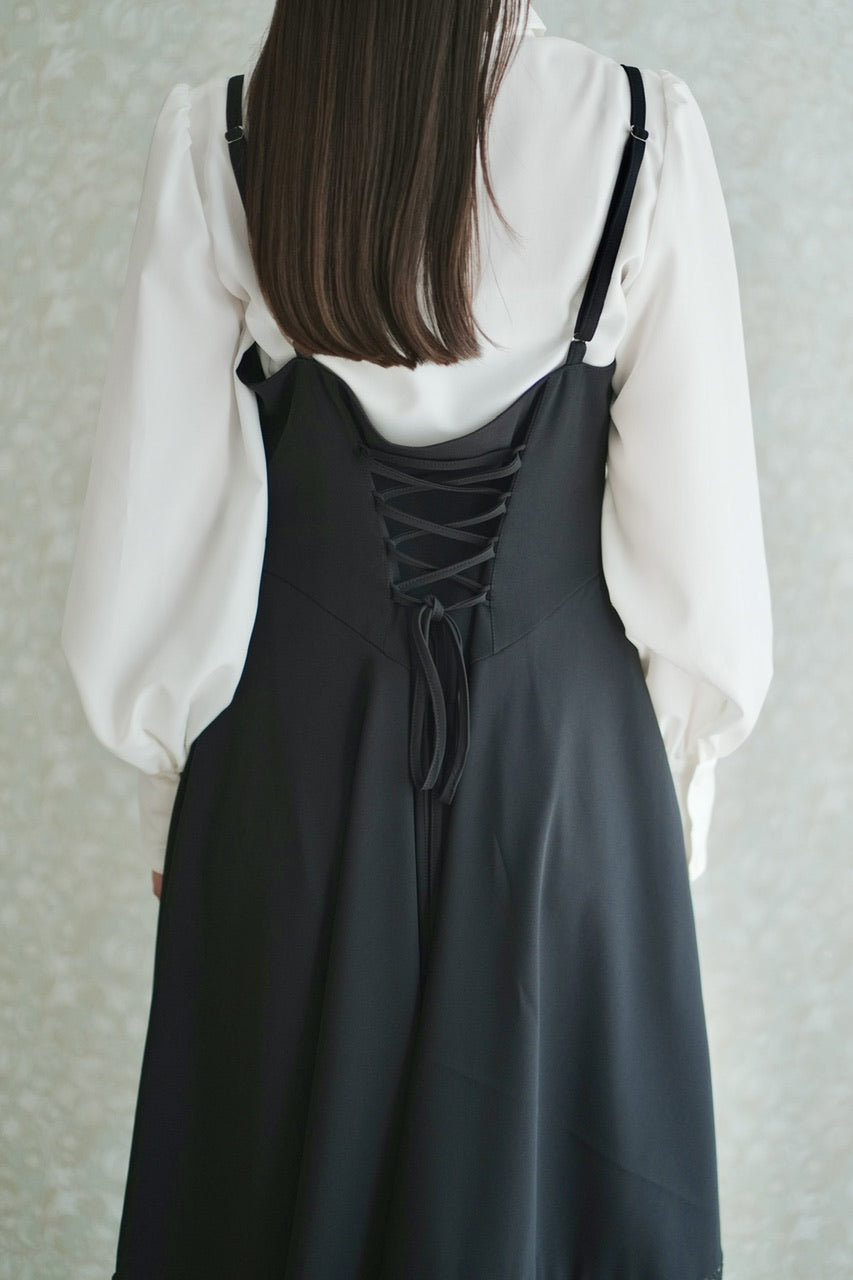 basque waist camisole dress【予約商品】