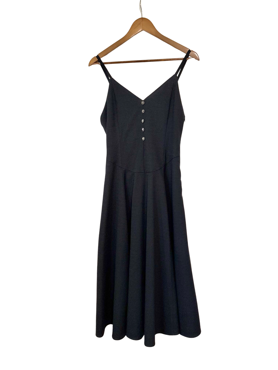 【予約商品】basque waist tweed camisole dress / navy