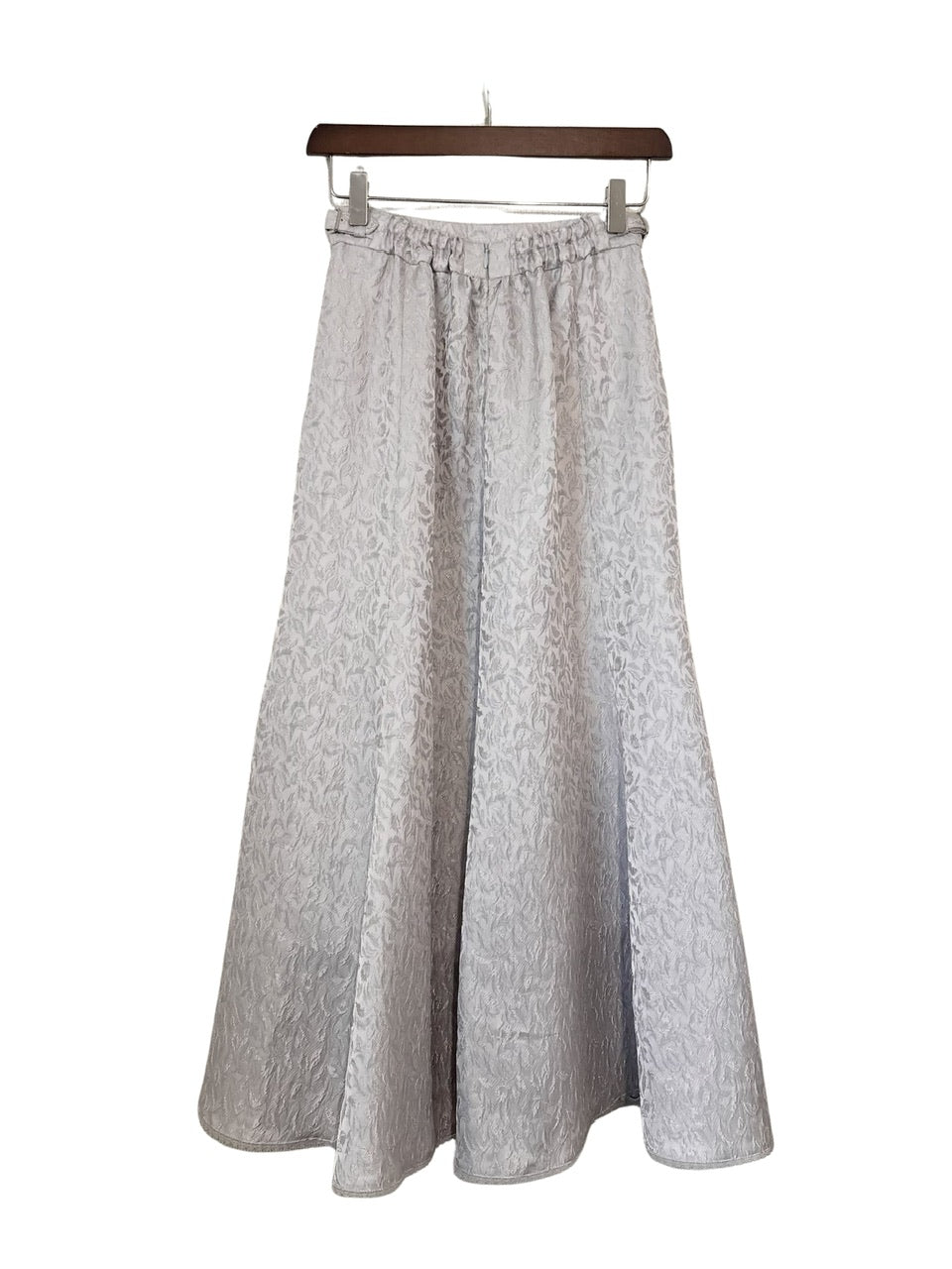 【予約商品】botanical jacquard semi-mermaid skirt / ice gray