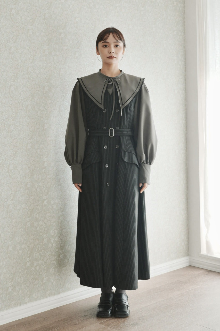 double breasted gilet dress【予約商品】