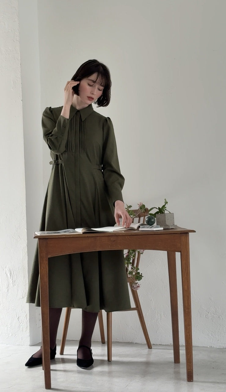 【予約商品】Cecile dress / olive