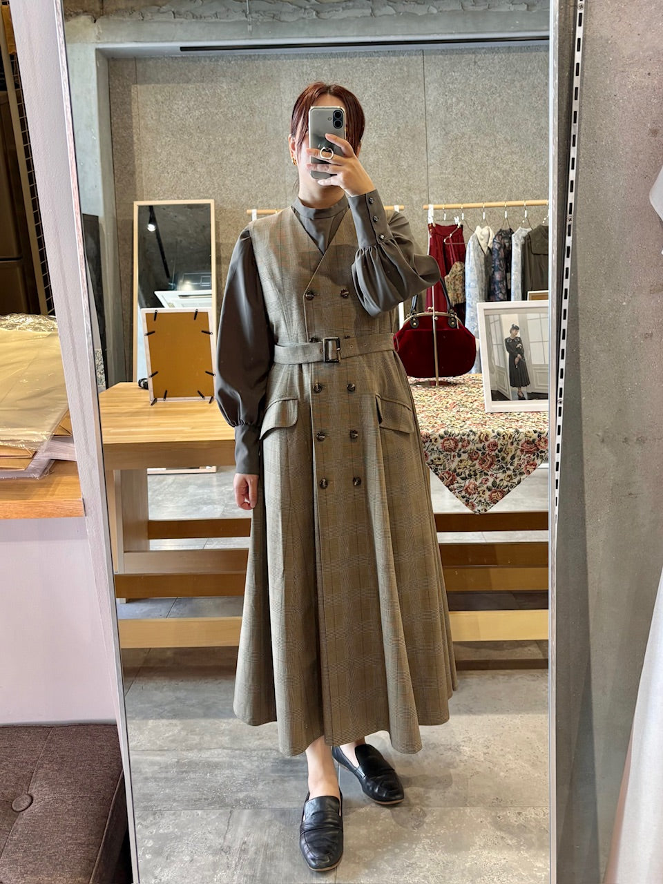 double breasted gilet dress