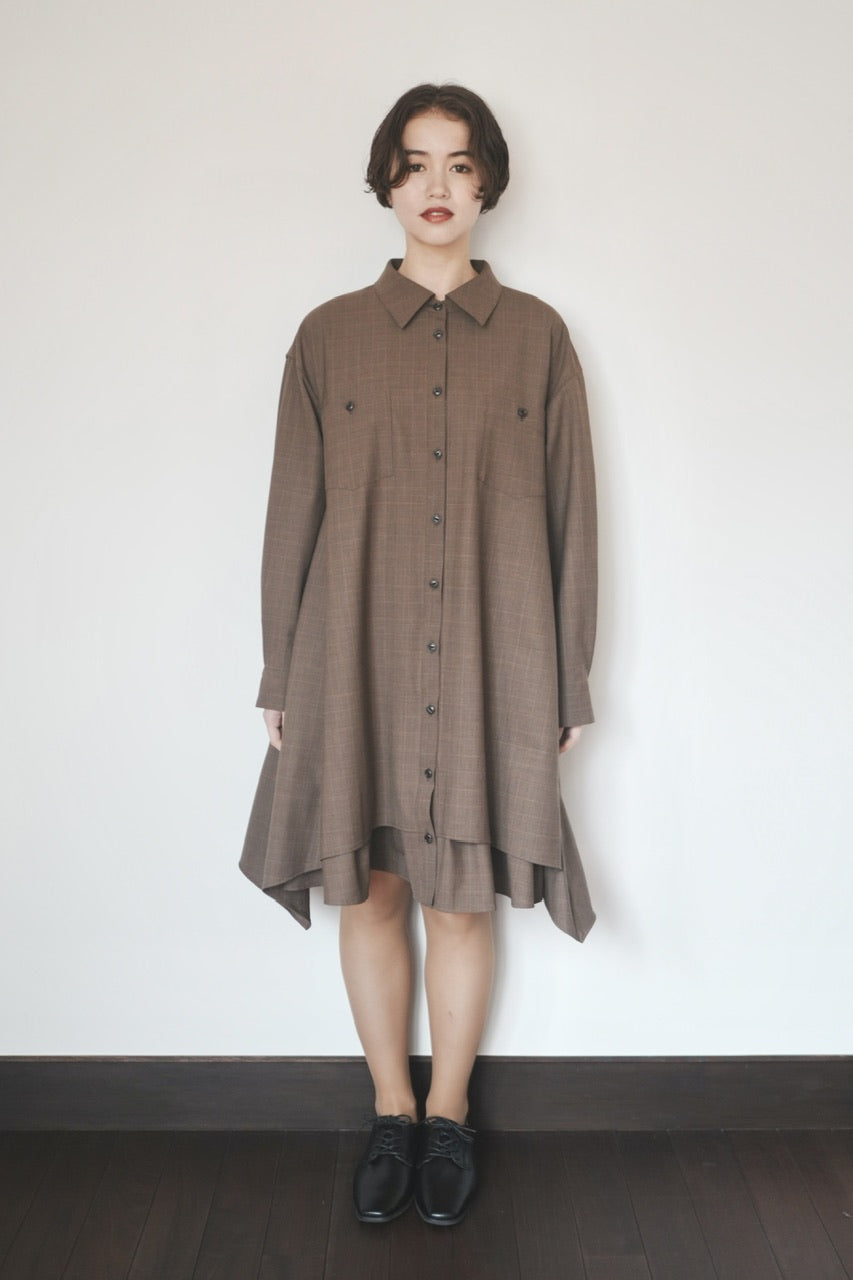 layered shirt tunic dress