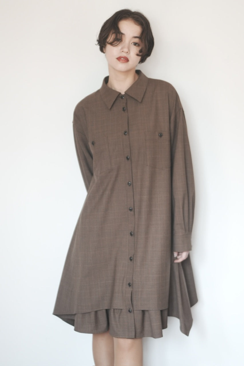 layered shirt tunic dress