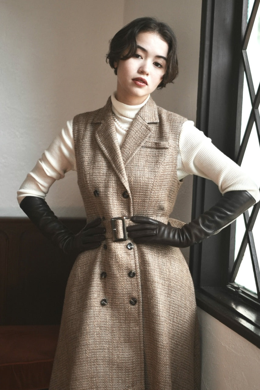 【サンプル】tailored sleeveless dress
